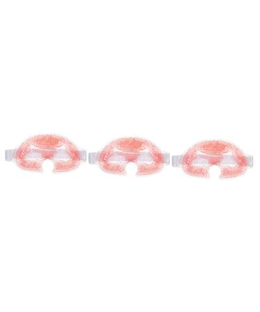of 3 PVC Shading Reusable Cold Hot Compress Beauty Care for Girls Eye Cooling Eye Pads Cooling Eye Patch Grain Cool Pink