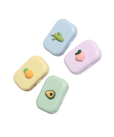 Partykindom container 8 pc. Colored contact lens cleaning kit contact lens container case holder case keeper kit storage set soaking