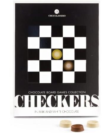  CHOCOLISSIMO Chocolate Checkers Game | 24 Pieces Chocolate | Chocolate Board Game | Dark and White Chocolate | Checkers Game | White Chocolate | Milk Chocolate | Chocolate Game - Buy Online on GoSupps.com