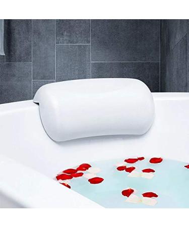 SPA Bath Pillow Non-slip Bathtub Headrest Soft Waterproof Bath Pillows with Suction Cups Easy To Clean Bathroom Accessories (1pc)