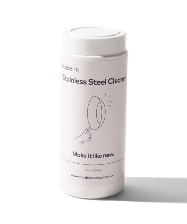 Made In Cookware - Stainless Steel Cleaner - Environmentally Safe Stainless Steel Cleaner for Polishing and Cleaning Pots and Pans - Crafted in USA - 12oz Powder