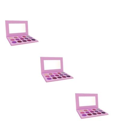 NOLITOY 3pcs 15 Eyeshadow Makeup Palette Eye Shadow Glitter Make up Kit Miss 1 count (Pack of 1) Purplex3pcs