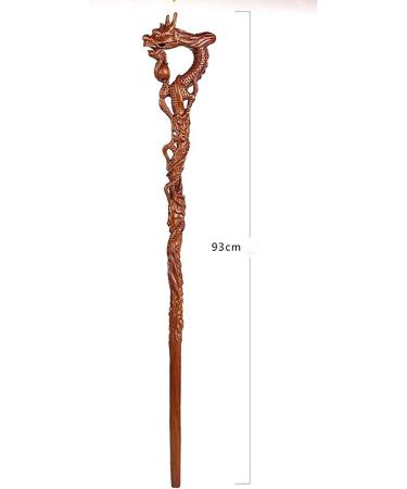 Wooden Cane Solid Walking Stick Wooden Cane Crutches with Mahogany Hand Carved Faucet Cane Walking Cane Length: 93X15cm for Elderly Seniors Independence - Buy Online on GoSupps.com