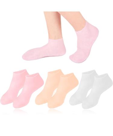 NHPY 3 pair of silicone socks silicone socks for feet silicone socks women moisture socks anti-slip-aloe socks for dry cracked feet women & softening dry cracked feet rougher