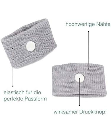 Cozy Racoon Acupressure Bracelet for Pregnancy Nausea Relief | 4-Piece Set (2 Black 2 Gray) | Effective Side-Effect Free & Portable - Buy Online on GoSupps.com