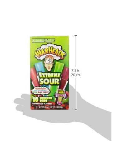 Warheads  Fat Free Freezer Pops  Assorted Flavors  Extreme Sour  12 Boxes 10 - 1 oz pops per box 1 Ounce (Pack of 120) - Buy Online on GoSupps.com