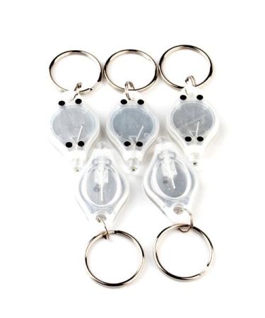Aeromdale 10 Pack Transparent 22000MCD Mini LED Flashlight Torch Light Lamp Keychain