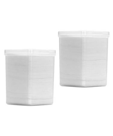 Ipetboom 2 Boxes Cleaning Pads Nail Molding Gel Nail Polish Remover Wipes Lash Remover Eyelashes Remover for Extensions Cleaning Cotton Pads Glue Manicure Fragments Non-Woven Fabric White
