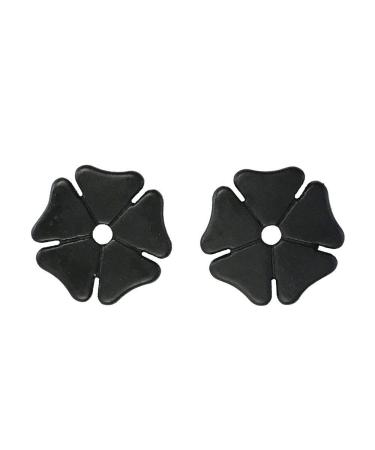 AJ Tack Wholesale Spur Rowels Black 1 1/8" Cloverleaf