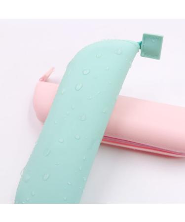 Travel Makeup Brush Holder | Silicone Cosmetic Brush Case with Zipper | Large Pink Makeup Bag - Perfect for Daily Use & Gifts - Buy Online on GoSupps.com