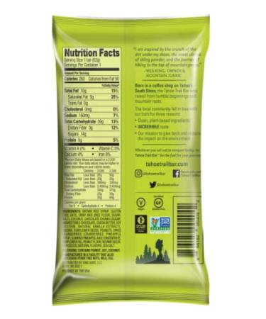 Tahoe Trail Bar - Plant-Based High Protein Energy Snacks - Gluten-Free Vegan Non-GMO - Peanut Butter Chocolate 12 Count - Buy Online on GoSupps.com
