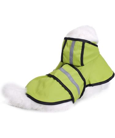 Ultra-Light Waterproof Dogs Raincoat with Hood & Reflective Stripes - 100% Breathable Jacket for Medium Breeds - 2xL Green - Buy Online on GoSupps.com