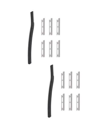 PopetPop 2 sets of razor shaving cutter precision trimmer for eyebrow facial hairsters eyebrow cutter Face razor head razor Miss remote sharp ABS