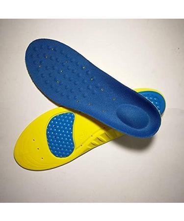 Shock Absorbing Gel Sport Insoles for Plantar Fasciitis | Blue, Size L (EU 42-44) - Buy Online on GoSupps.com