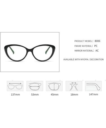 PARWANA Large Cat-Eye Blue Light Blocking Reading Glasses - Stylish Anti Eyestrain Eyeglasses +200 C1 for Computer Use - International Shipping Available - Buy Online on GoSupps.com