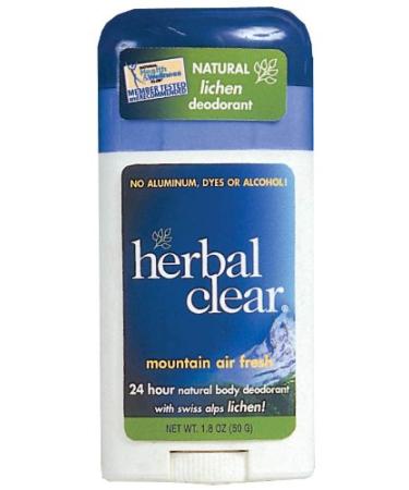 Herbal Clear Mountain Air Fresh Deodorant Stick, Swiss Alps Lichen, 1.8 Ounce (Pack of 3)