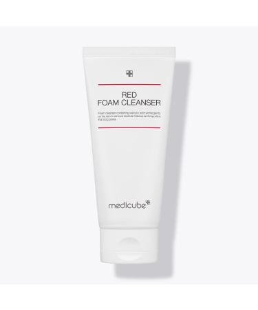 Medicube Red Foam Cleanser || A deep cleanse that helps relieve skin | Suitable for Acne-prone skin | Formulated with 0.45% Salicylic Acid | Korean skincare (120g) 4 Fl Oz (Pack of 1) - Buy Online on GoSupps.com
