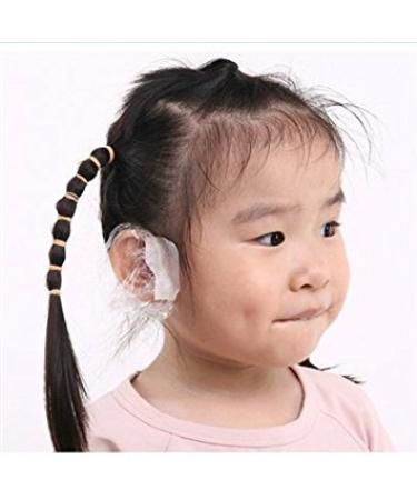 100pcs Disposable Waterproof Ear Covers - Salon Ear Protector Caps for Shower & Hair Dyer - Clear - Buy Online on GoSupps.com