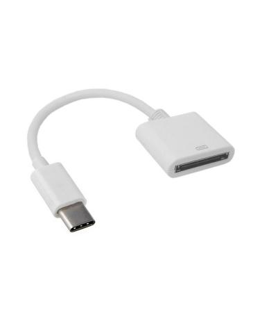 Buy White USB Cables | Apple 30pin Female to USB-C Adapter | Fast Sync & Charge - Buy Online on GoSupps.com