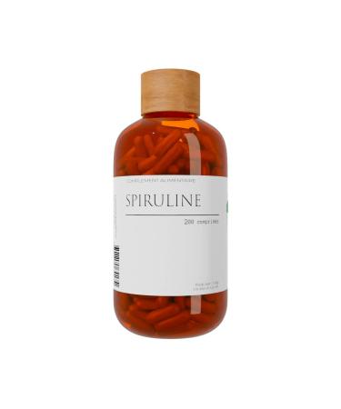 Spirulina | Antioxidant | Sports Training | Iron | Protein | Sleep | 200 Tablets 250mg | Made in Occitania | Nature AZ