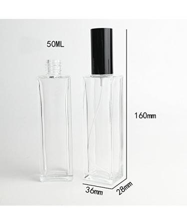 50ML Clear Refillable Spray Perfume Bottle - Travel Atomizer with Black Cap | Ideal Makeup Tool - Buy Online on GoSupps.com