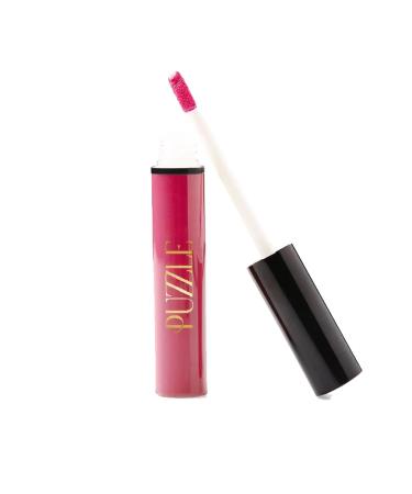 PUZZLE Lip Stain | Matte Finish Long-Lasting Buildable Bold Waterproof Weightless Cruelty-Free Vegan Paraben-Free High Pigment Color (Party Girl | Hot Pink)