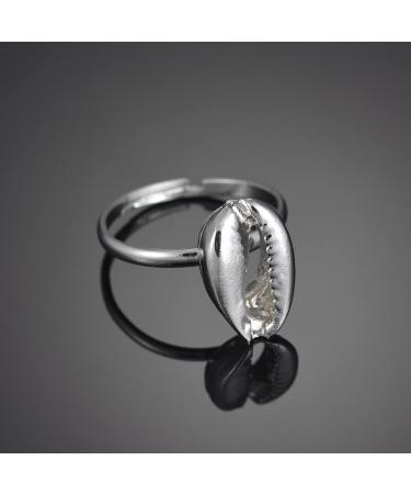 HAODUOO Cowrie Shell Finger Rings For Women Summer Beach Jewelry Handmade Beaded Ocean Seashell Rings Surf As picture - Buy Online on GoSupps.com