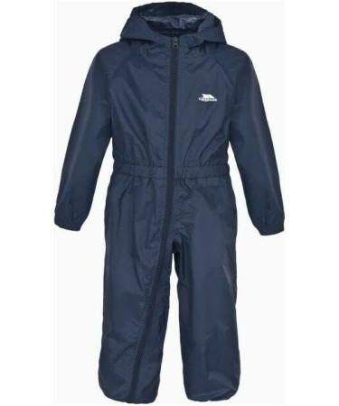 Trespass Children's Unisex Button Rain Suit 6-12 Teal - Waterproof Kids Outdoor Overalls - Buy Online on GoSupps.com