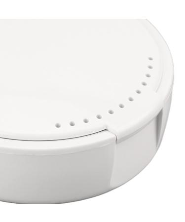 NATUDECO Prosthesis Mouth Protection Storage Box | Durable & Safe Prosthesis Holder Case for Seniors - White - Buy Online on GoSupps.com