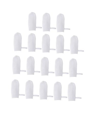 Gatuida 1 set 18 pieces gauze -fingerlings -Abzahn -finger toothbrush care gauze toothbrush gauze for oral hygiene clean cleaning brush detergent toddler white