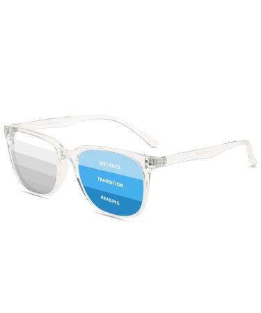 Firmoo Photochrome sunglasses Progressive Multifocal Reading Club 3.0x For Women Men Anti Blue Light Filter Computer Glasses Reading Club Multifocal Reader Showlers Protection Eye load