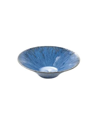 Dessert Dishes Ceramic Plates Nordic Blue Ceramic Dinner Plate Restaurant Pasta Steak Plates Home Fruit Salad Bowl Cake Dessert Plates Kitchen Utensils Salad Plates(A 9.5inch) (C 7.5inch One Size)