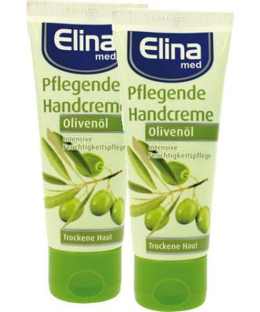 Elina Olive Hand Cream with Olive Oil 75ml in Tube Pack of 2