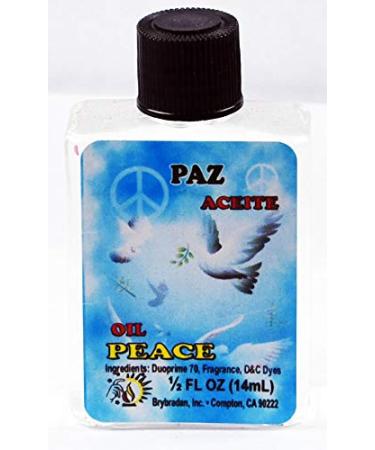 6 Pieces BRYBRADAN Peace Oil/PAZ ACEITE 1/2 FL OZ 14.7ML PEACE 6