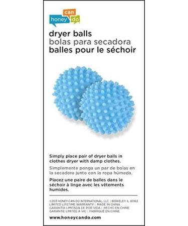 Honey-Can-Do 2-Pack Dryer Balls DRY-01116 Blue - Natural Fabric Softener for Laundry - Buy Online on GoSupps.com