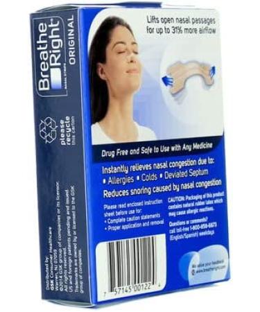 Breathe Right Nasal Strips Original Tan Small/Medium 30 ea - Pack of 3 - Buy Online on GoSupps.com