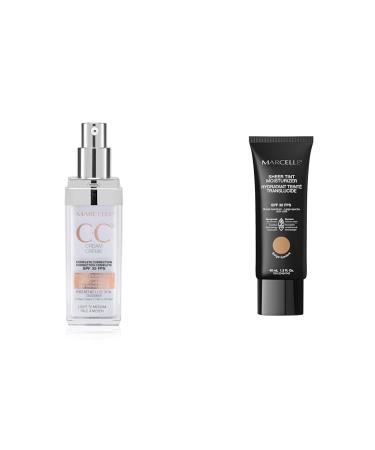 Marcelle CC Cream SPF 35 Light to Medium Complete Correction Tinted Moisturizer Non-Comedogenic & Sheer Tint Moisturizer SPF 30 Beige Lumi re with Hyaluronic Acid and Aloe