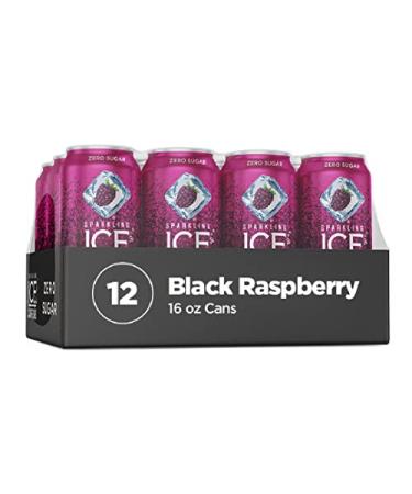 Sparkling Ice +Caffeine Black Raspberry Sparkling Water - Zero Sugar, Antioxidants & Vitamins, 12 Pack (16 fl oz Cans) - Buy Online on GoSupps.com
