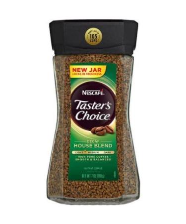 Nescaf, Taster's Choice, Instant Coffee, Decaf House Blend, 7 oz (198 g)