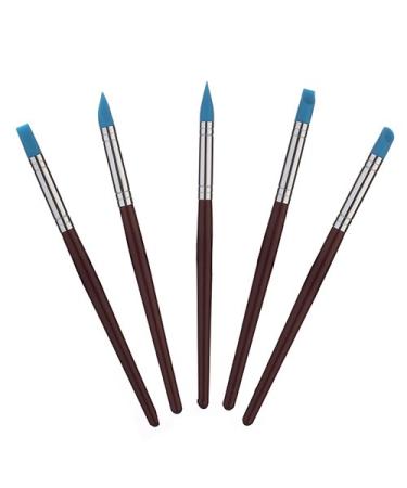 Greenlands Nail Art Pens 5 Pieces Silicone Nail Art Sculpture Pen Embossing Carving DIY Manicure Decor Tool Set Multicolored