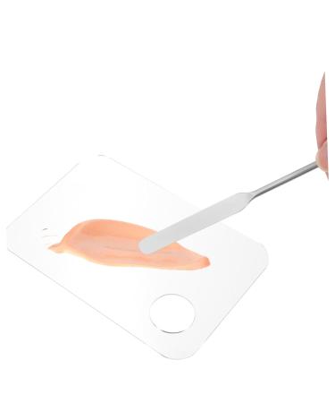 FOMIYES Liquid Foundation Palette & Stainless Steel Spatula Portable Makeup Mixing Tool for Flawless Application | Korean Cosmetic Spatula - Buy Online on GoSupps.com