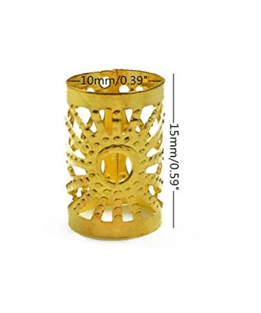 Hyamass 50pcs Aluminum Hollow Out Dreadlocks Beads - Gold Hair Jewelry for Braiding - Buy Online on GoSupps.com