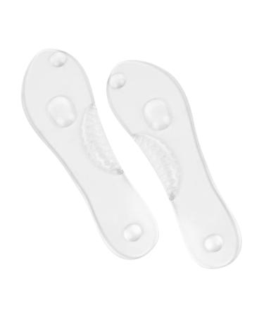 FOMIYES 2 Pairs Insole Foot Arch Support Cushion Orthotics Foot Care Tool Non-Slip Foot Arch Support Foot Care Tool Massager Lady Shoe Pad Arch Support Shoe Insert Transparent 22.2X7.1cm