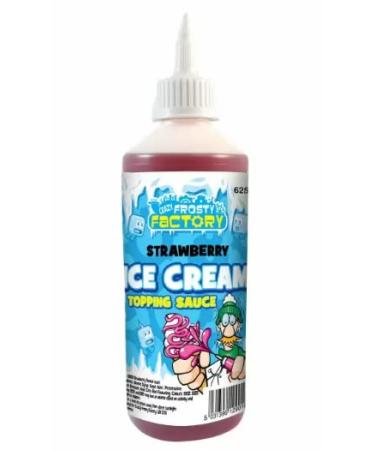 Ellies Jellies Crazy Frosty Factory Strawberry Ice Cream Topping Sauce 625ml x1