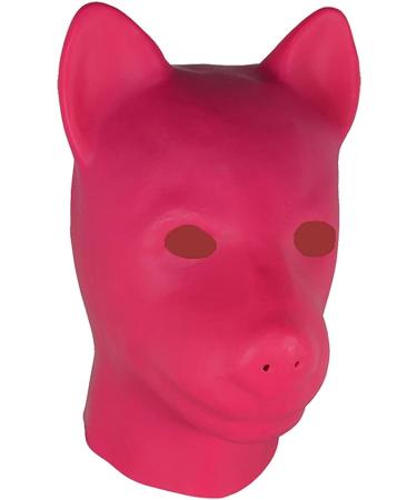 3D Latex Dog Animal Mask Hood in 0.8mm Black - Perfect for Parties! - Buy Online on GoSupps.com