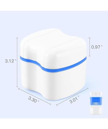 Katmerio Dentures Case 2PC Leak-Proof Containers for False Teeth | Portable Hygienic Storage Solution - Buy Online on GoSupps.com