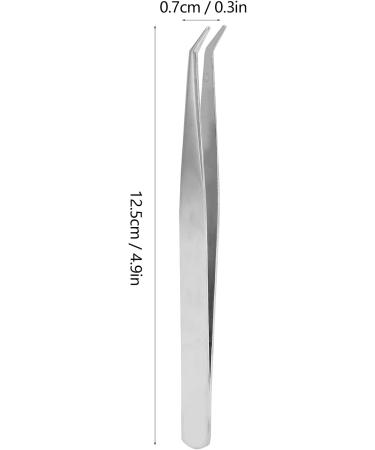 False Eyelash Applicator High Rebound Tail Eyelash Grafting Tweezers for Hair Salon for Beauty Dress Up for Beauty Shop for Personal Dress (Silver) - Buy Online on GoSupps.com