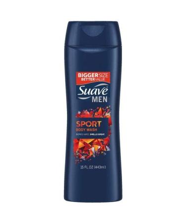 Suave for Men Sport Energizing Body Wash 15 fl oz (Pack of 3)