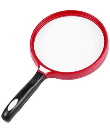 Magnifying Glasses Educational Hobby Magnifiers Large Field of View 140Mm Large Mirror Optical Lens High-Definition Handheld Reading Magnifying Glass Rubber Handle Comfortable to The Touch