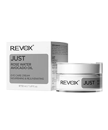 REVOX B77 JUST Eye Care Cream 50 ml Hydrating Eye Contour Cream with Rose Water & Avocado Oil Natural Moisturizer for Anti-Aging & Anti-Oxidant Protection